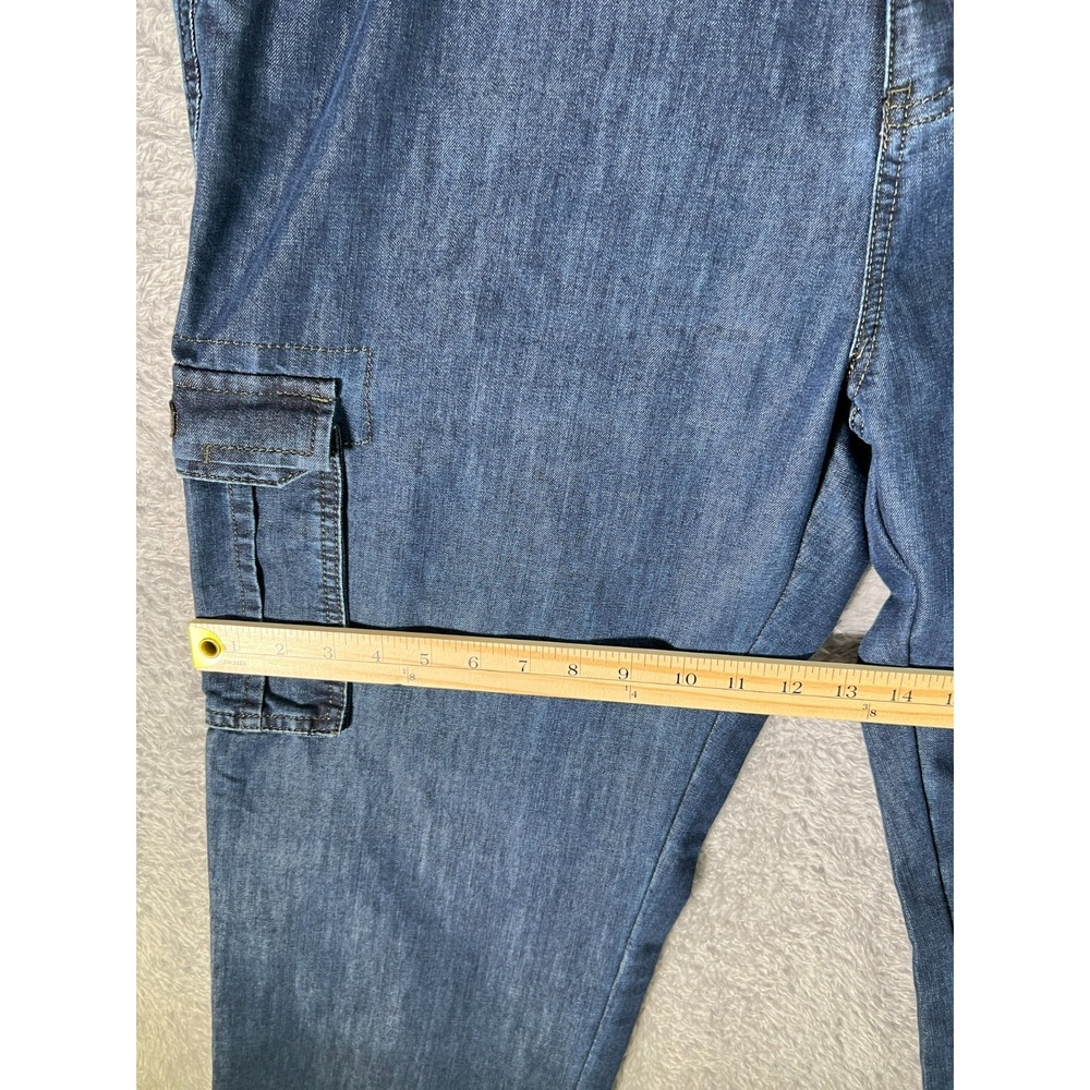 Zhan Di Ji Pu AFS 1961 Denim Cargo Pants Blue Utility Workwear Carpenter - Picture 11 of 12